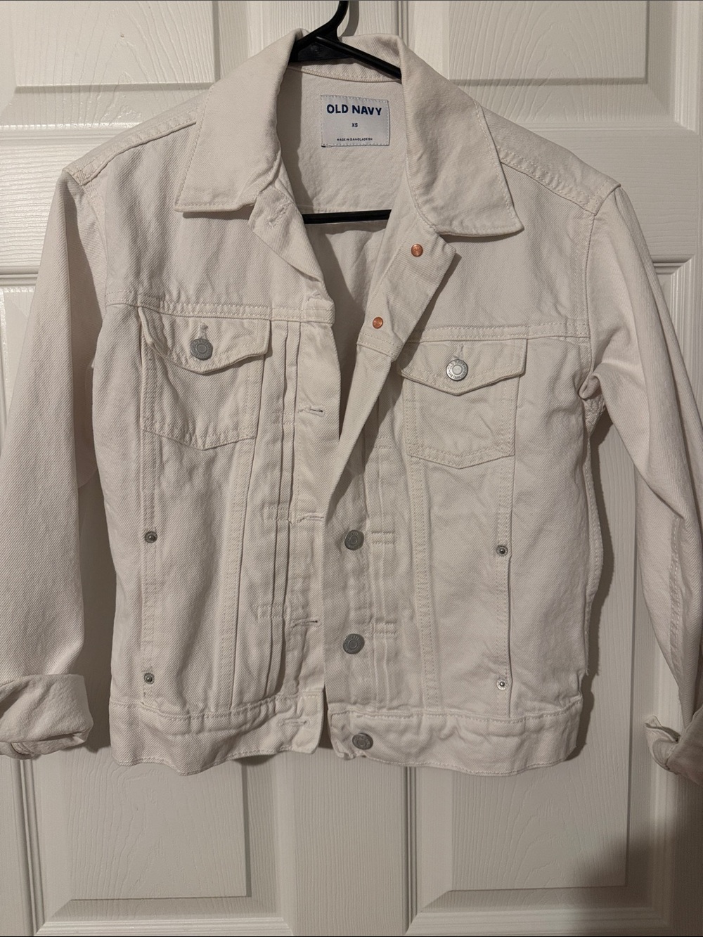 Old Navy Off-White Denim Trucker Jacket